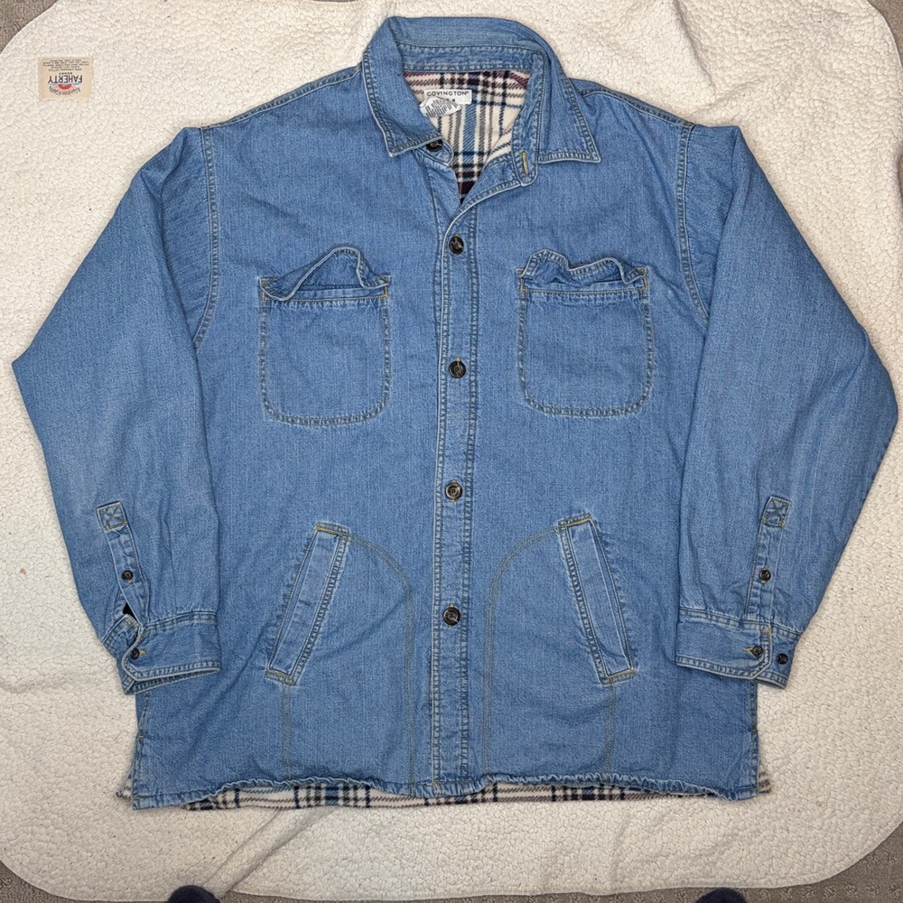Covington Fleece Lined Denim Shacket: Size Extra Large